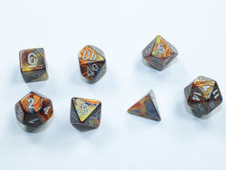 Chessex Lustrous Mini-Polyhedral Gold/Silver 7-Die Set