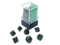 Chessex Scarab Mini-Polyhedral Jade/Gold 7-Die Set