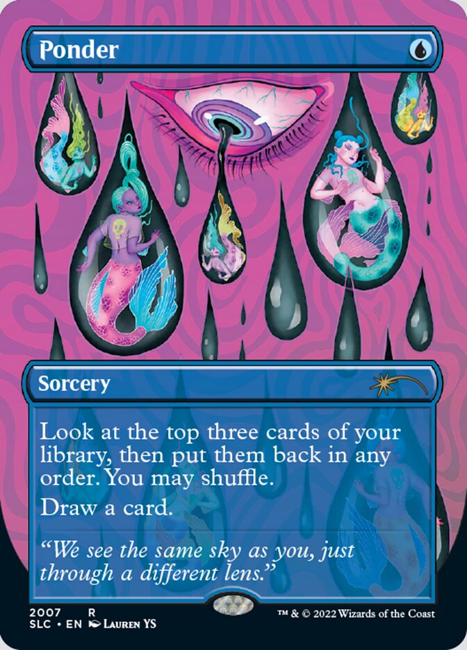 Ponder (Borderless) [Secret Lair Countdown Kit]