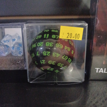 100 sided Die Green/Black