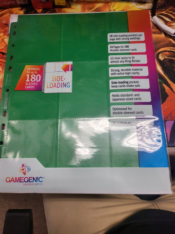 Gamegenic - Sideloading 18-Pocket Pages: 10 pages Green