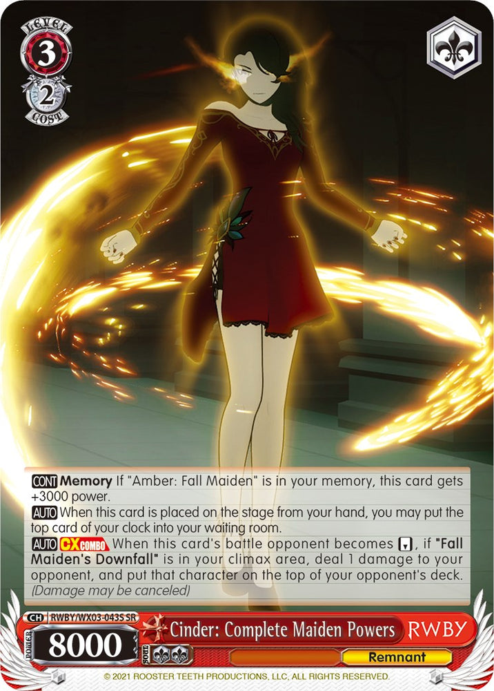 Cinder: Complete Maiden Powers (RWBY/WX03-043S SR) [RWBY]