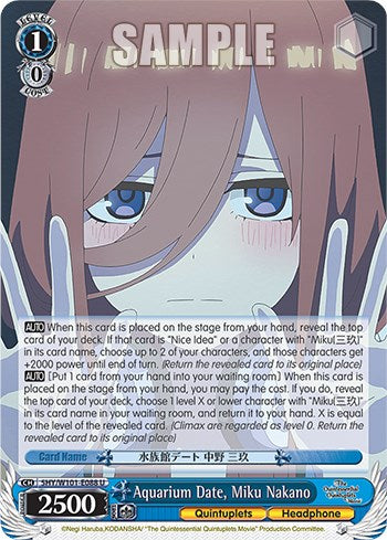 Aquarium Date, Miku Nakano (5HY/W101-E088 U) [The Quintessential Quintuplets Movie]