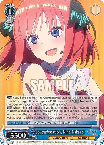 Love Vacation, Nino Nakano (5HY/W101-E095S SR) [The Quintessential Quintuplets Movie]