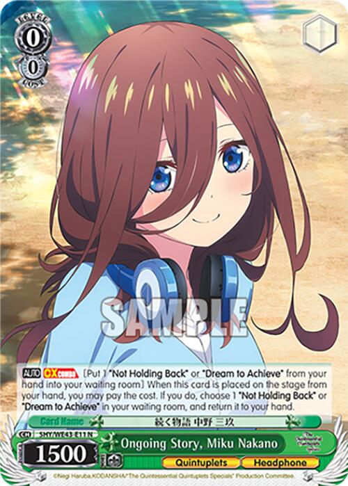 Ongoing Story, Miku Nakano (5HY/WE43-E11 N) [The Quintessential Quintuplets Specials Premium Booster]