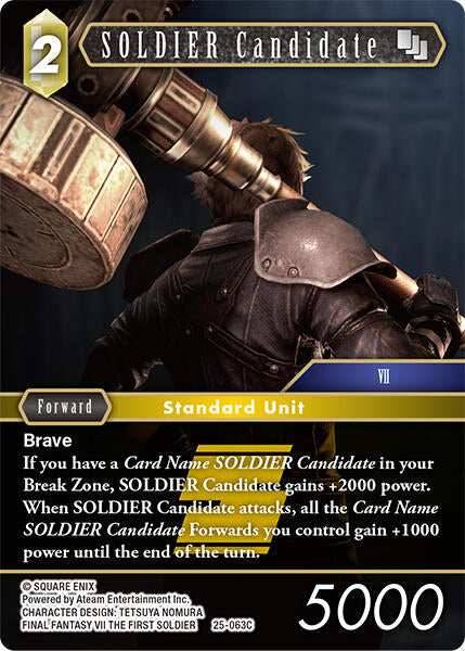 SOLDIER Candidate [Tears of the Planet]