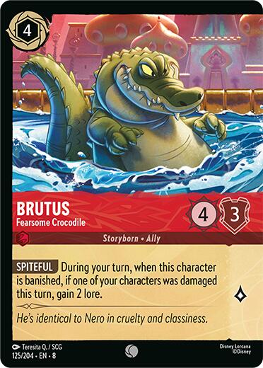 Brutus - Fearsome Crocodile (Foil) (125/204) [Reign of Jafar]