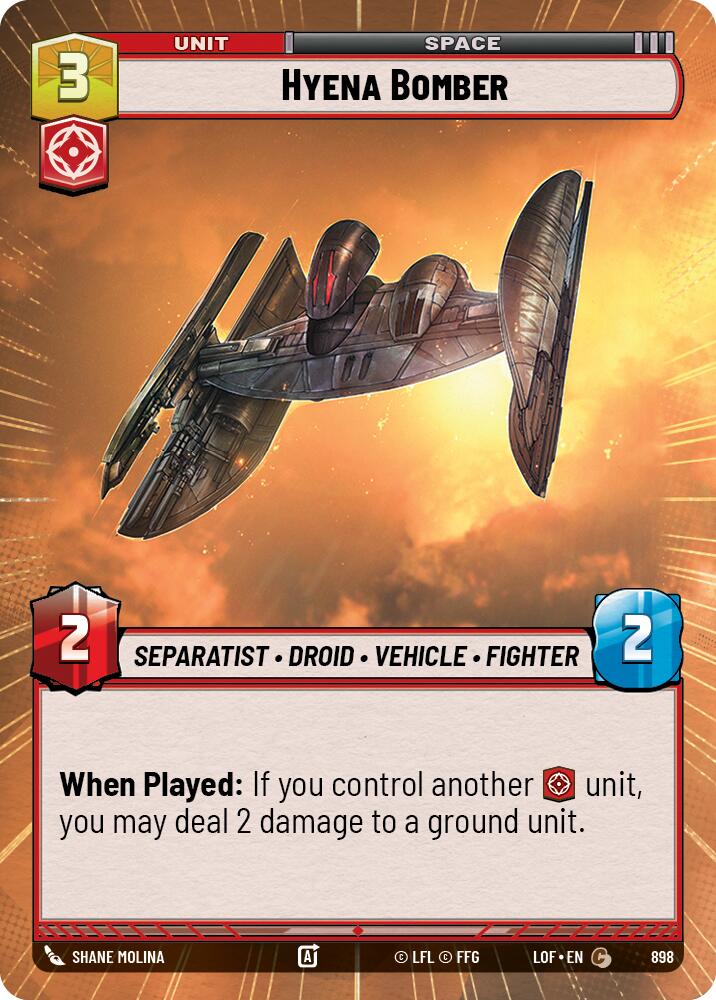 Hyena Bomber (898) (Hyperspace Foil) (898) [Legends of the Force]