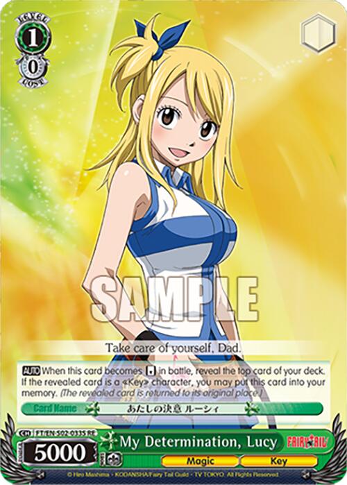 My Determination, Lucy (FT/EN-S02-033S SR RE) [Fairy Tail Chronicle Set]
