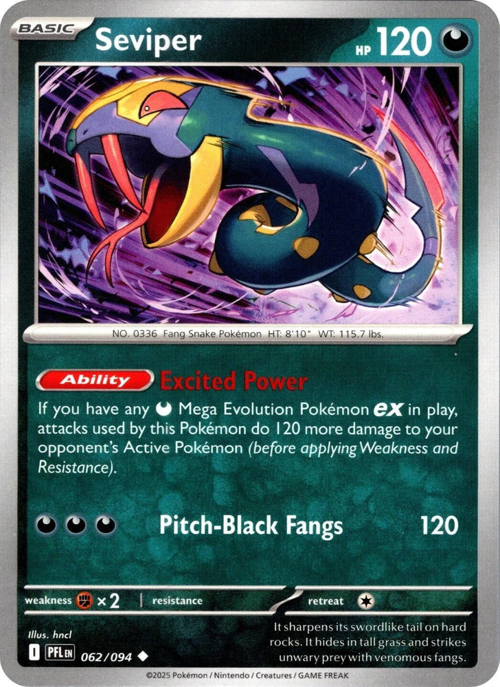 Seviper (062/094) [Mega Evolution: Phantasmal Flames]