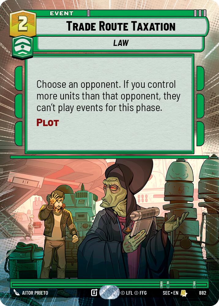 Trade Route Taxation (882) (Hyperspace Foil) (882) [Secrets of Power]