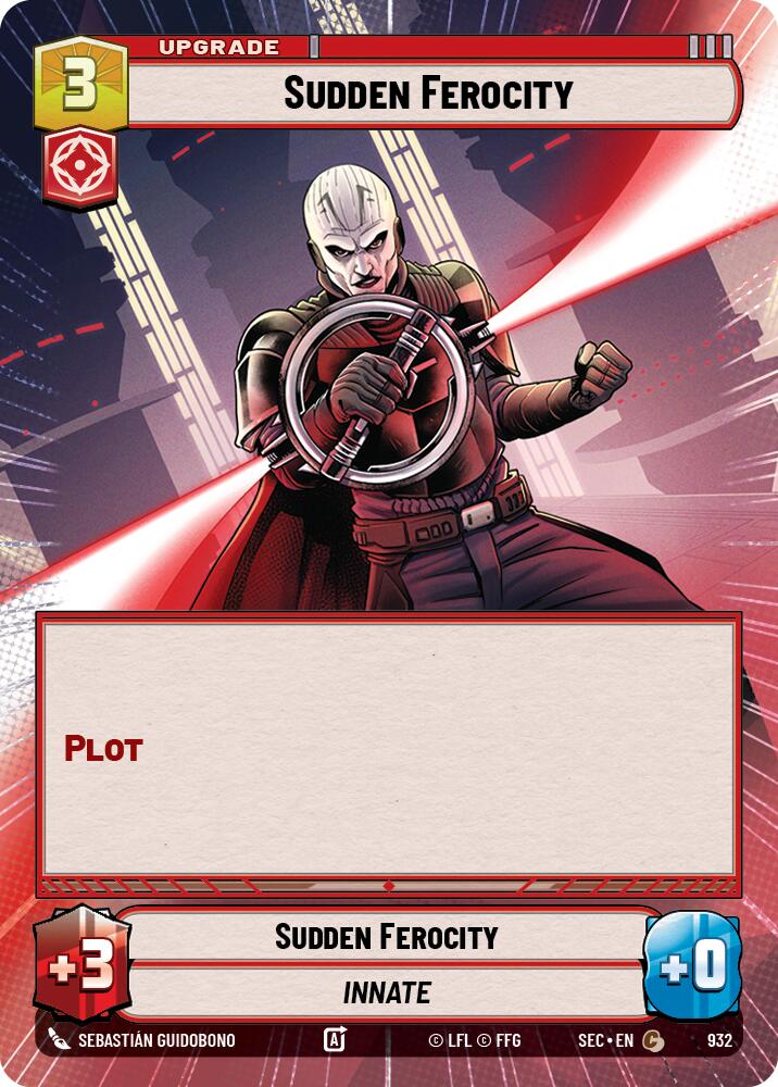 Sudden Ferocity (932) (Hyperspace Foil) (932) [Secrets of Power]