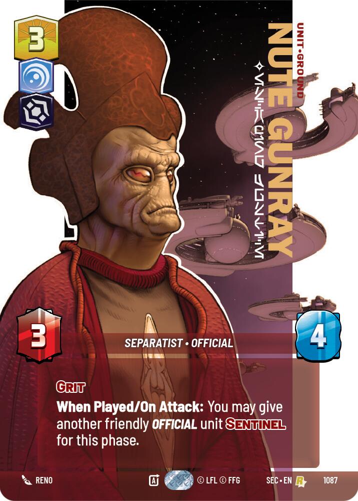 Nute Gunray - Escaping Justice (Prestige Foil) (1087) (1087) [Secrets of Power]