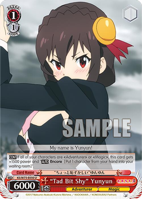 "Tad Bit Shy" Yunyun [KONOSUBA -God's blessing on this wonderful world! Re:Edit]