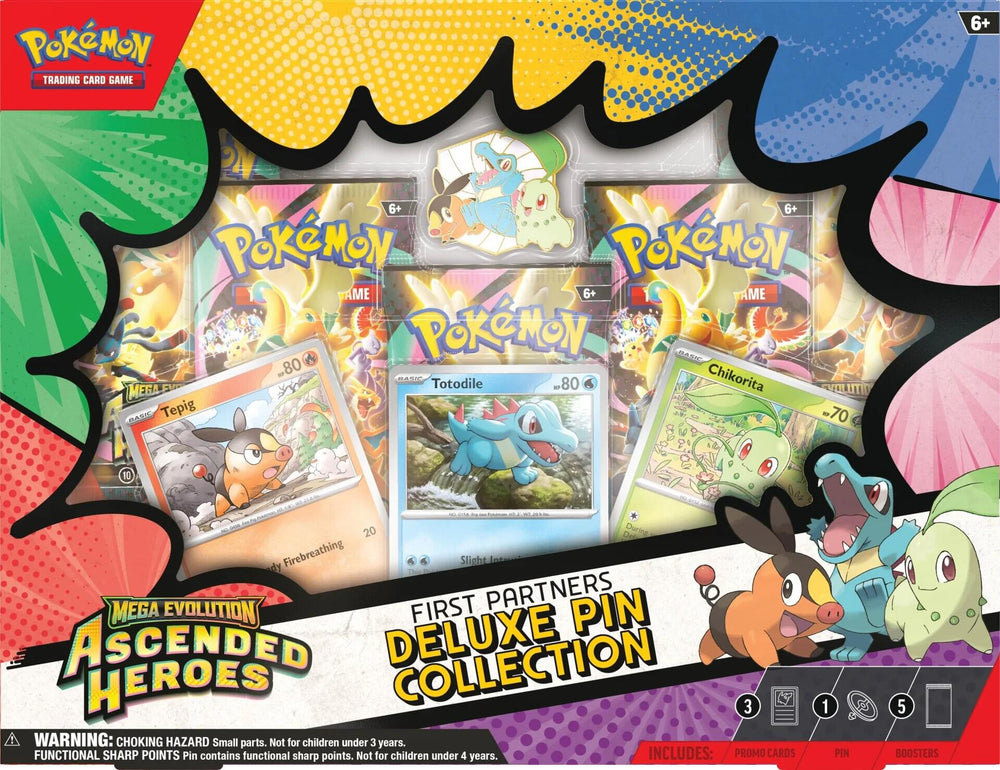 Mega Evolution: Ascended Heroes - First Partners Deluxe Pin Collection