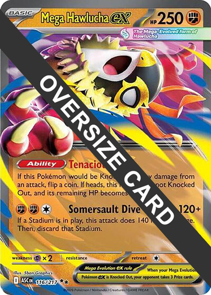 Mega Hawlucha ex (116/217) (Jumbo Card) [Mega Evolution: Ascended Heroes]