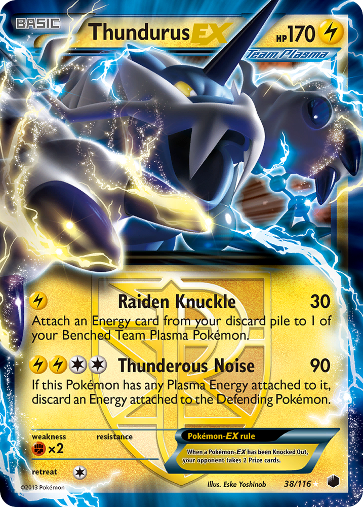 Thundurus EX (38/116) [Black & White: Plasma Freeze]