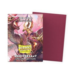 Dragon Shield Sleeves: Standard Matte Dual - Pomegranate & Gold