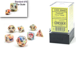 Mini Polyhedral 7 Die Set - Multiple Colors