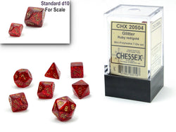 Mini Polyhedral 7 Die Set - Multiple Colors