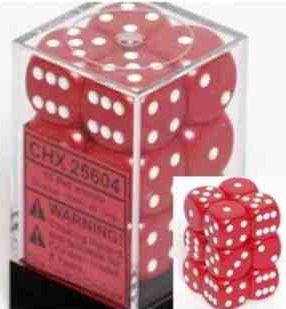 Chessex: Opaque D6 Red/White Dice Block
