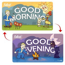 Ultra Pro Double Sided Playmat Fallout Vault Boy Good Morning/Good Evening