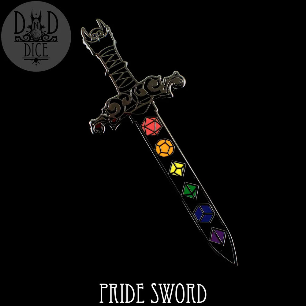 Pride Dice Sword (Enamel Pin)