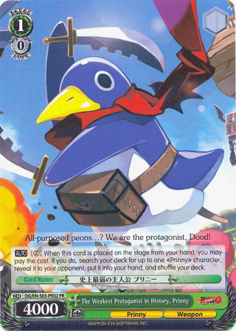 The Weakest Protagonist in History, Prinny (DG/EN-S03-PE02 PR) (Promo) [Disgaea]