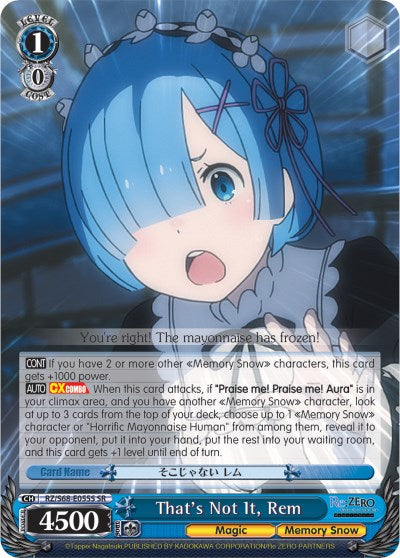 That's Not It, Rem (RZ/S68-E055S SR) [Re:ZERO Memory Snow]